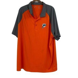 Antigua Miami Dolphins Mens Size XXL Orange Polo Shirt SEE DESCRIPTION
